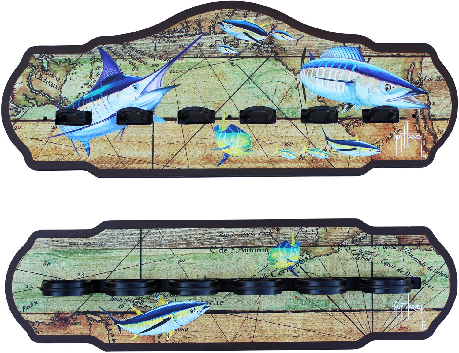 Rush Creek Guy Harvey 6-Rod Wall Storage Rack