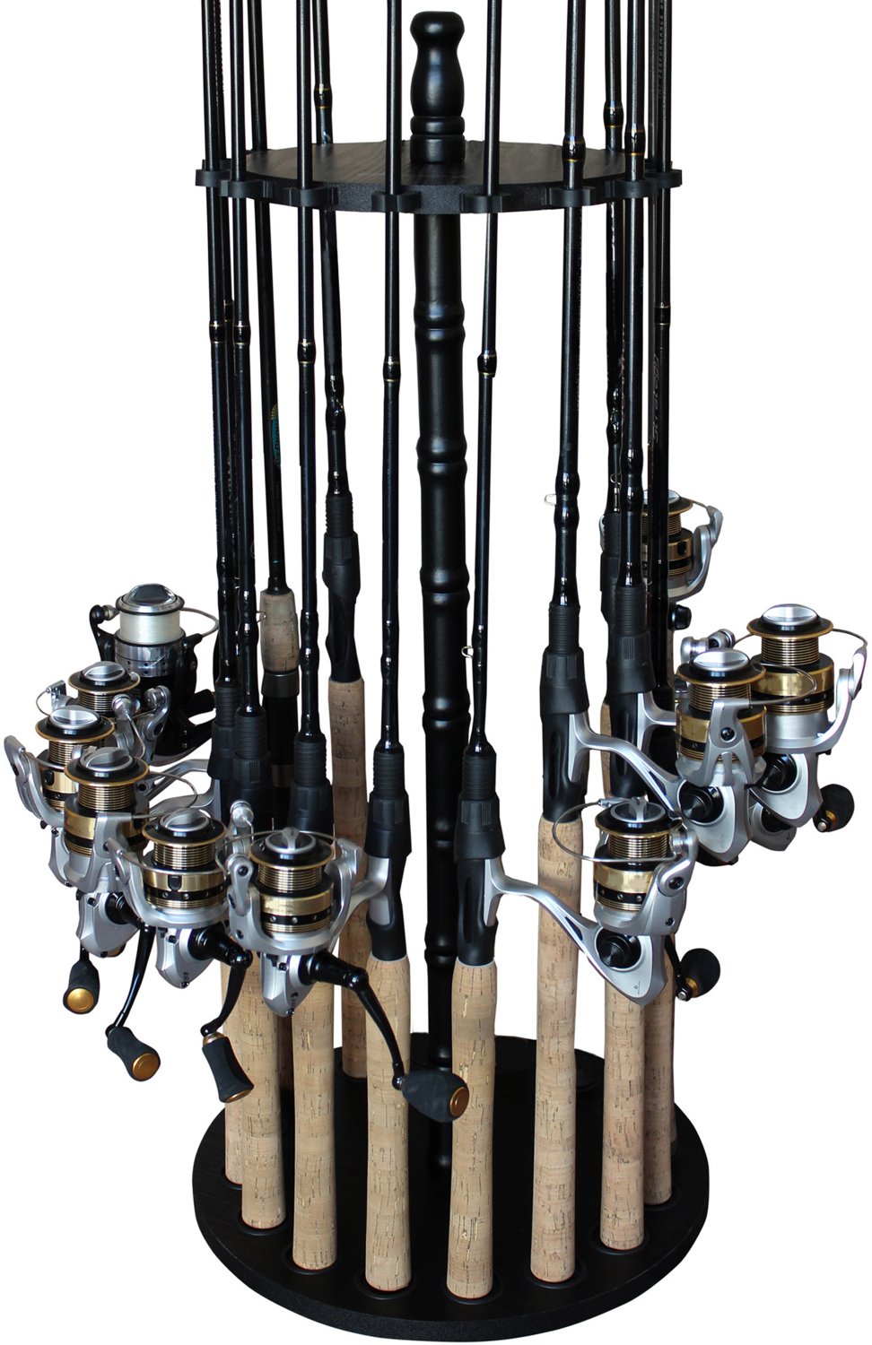 Rush Creek Round Floor Stand 16-Rod Organizer