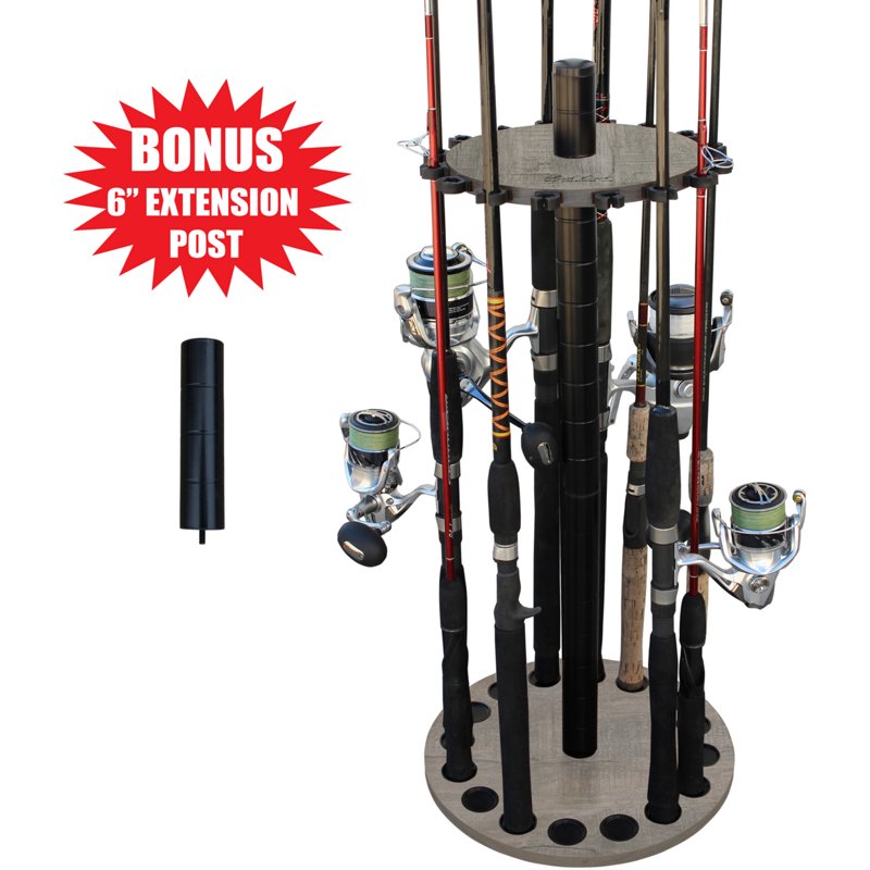 Rush Creek 16-Rod Round Storage Floor Rack Driood - Rod And Reel Storage at Academy Sports