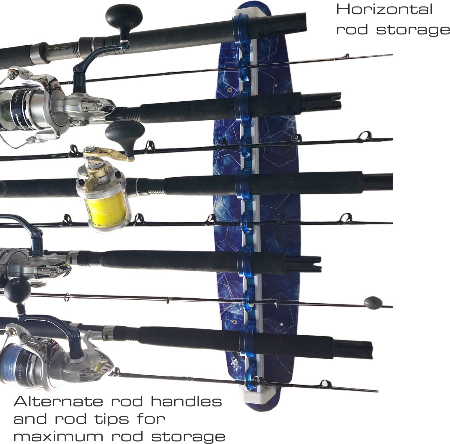 Rush Creek Offshore Inshore Waterproof 10-Rod Wall Ceiling Rack - view number 6