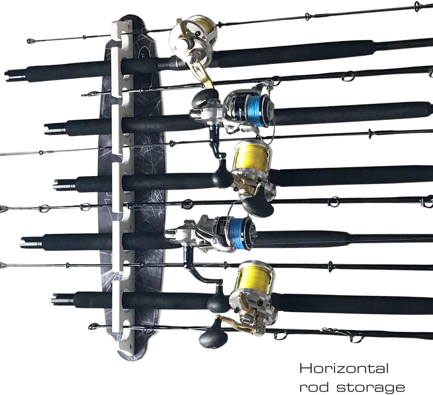 Rush Creek Offshore Inshore Saltwater Waterproof 11-Rod Wall Ceiling Rack - view number 4