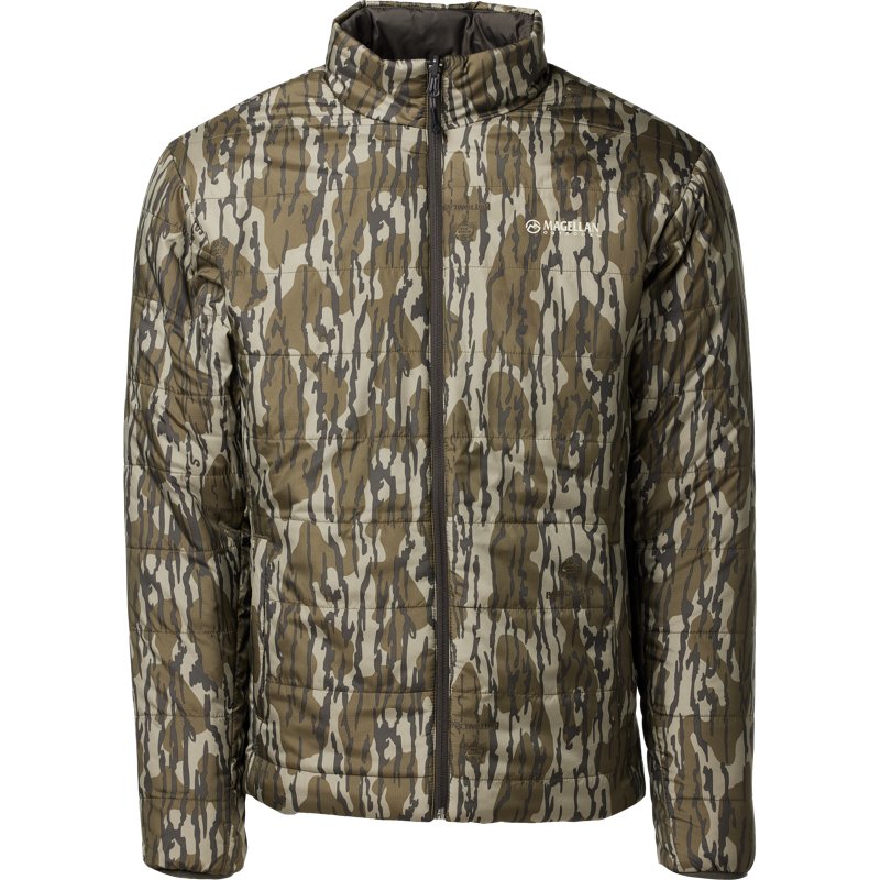 Magellan Outdoors Men's Reversible Puffer Jacket Dark Grey, Small - Adult Insulated Camo at Academy Sports