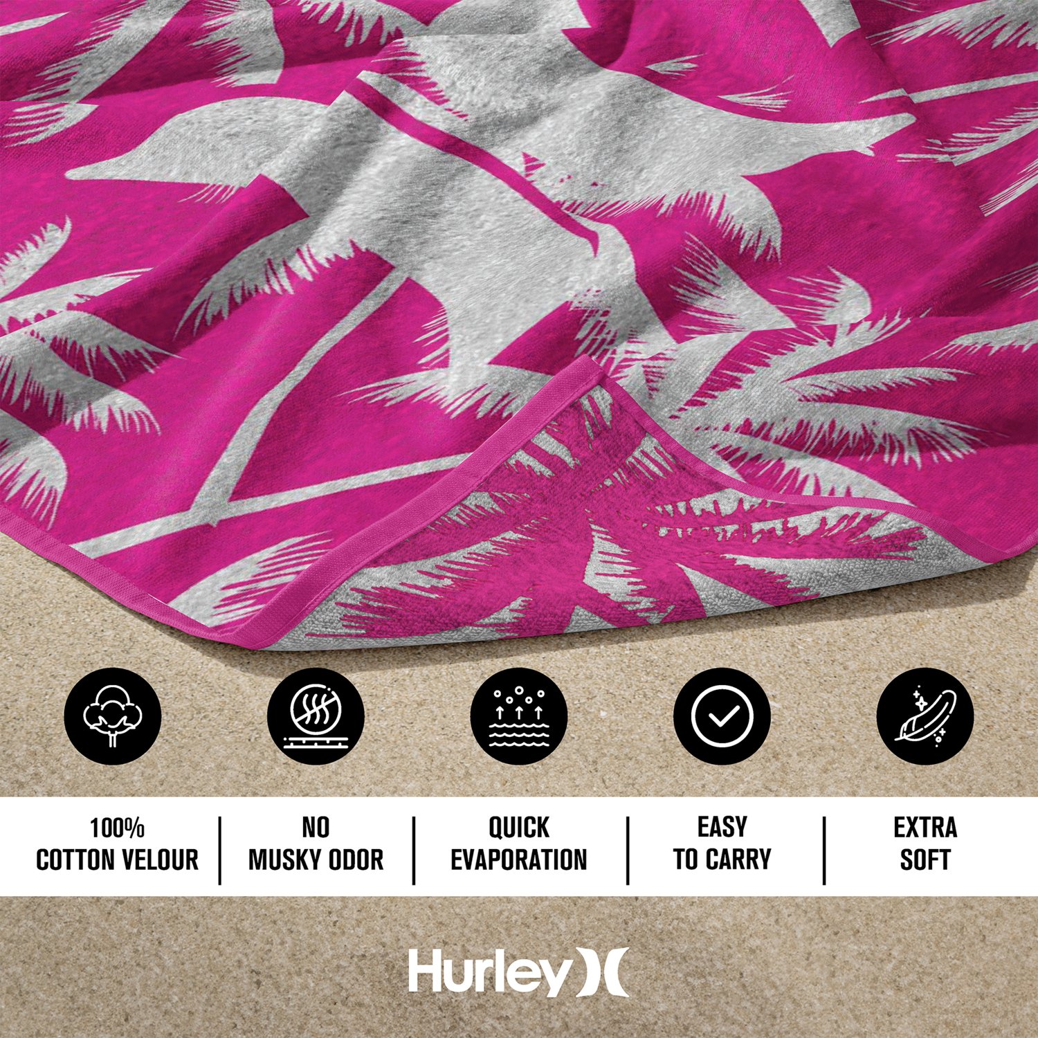 Hurley Jacquard Beach Towel                                                                                                      - view number 4