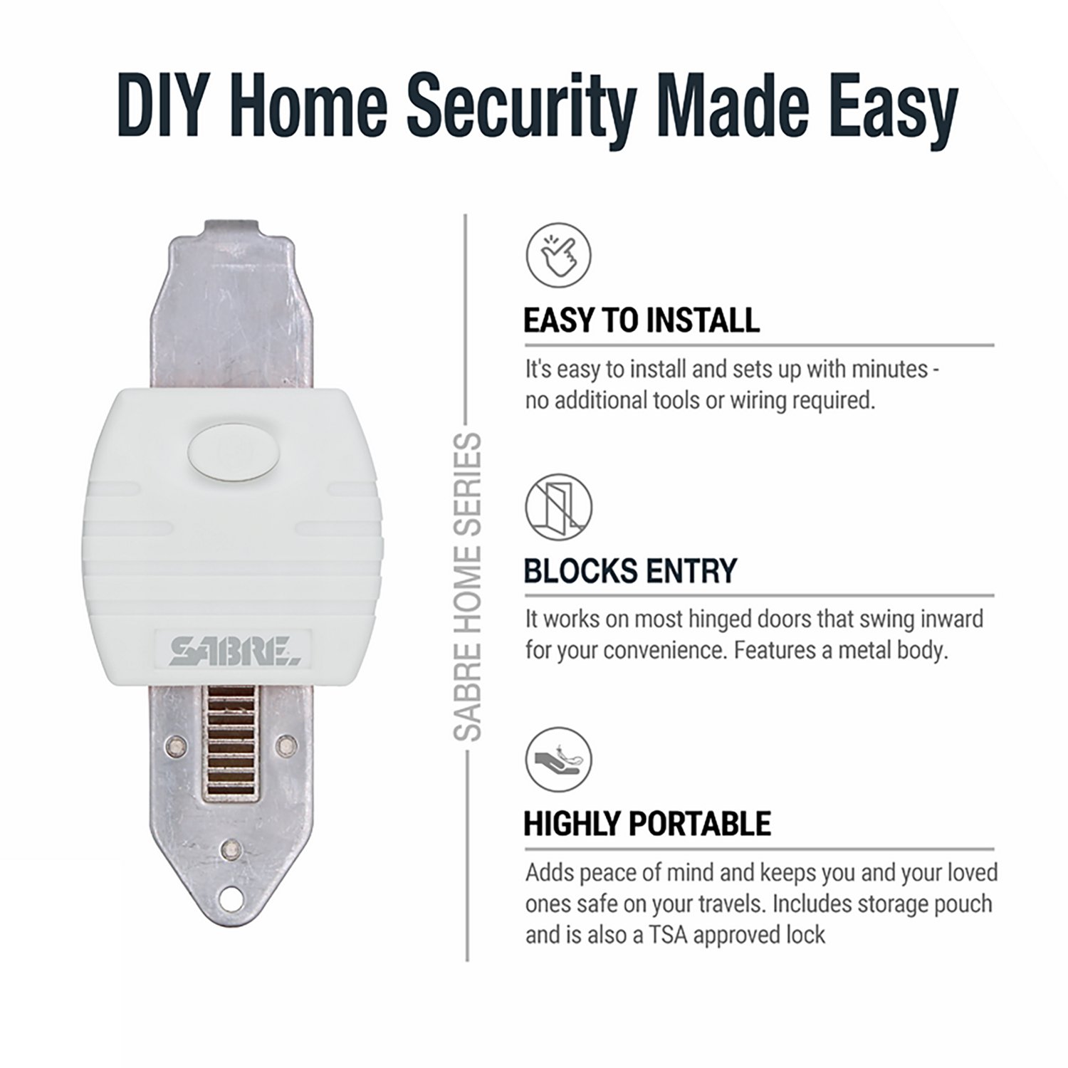 SABRE Portable Door Lock                                                                                                         - view number 2