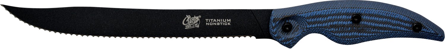 Cuda 9 in Professional Serrated Knife with Micarta Handle