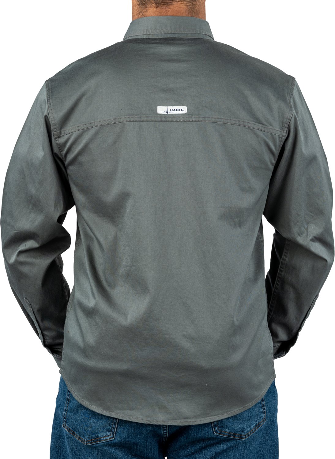 Habit Men's Garment Washed Woven Button Up Long Sleeve Shirt                                                                     - view number 3