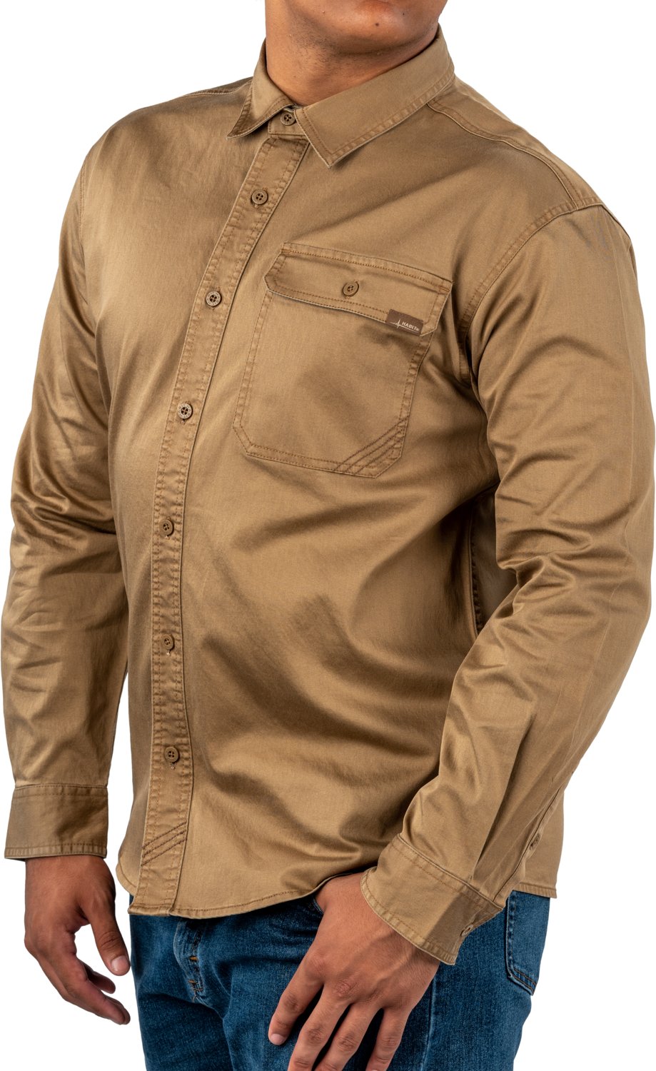 Habit Men's Garment Washed Woven Button Up Long Sleeve Shirt                                                                     - view number 2