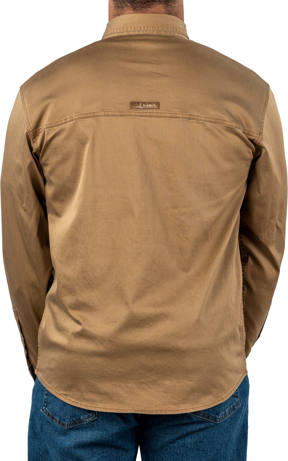 Habit Men's Garment Washed Woven Button Up Long Sleeve Shirt                                                                     - view number 3