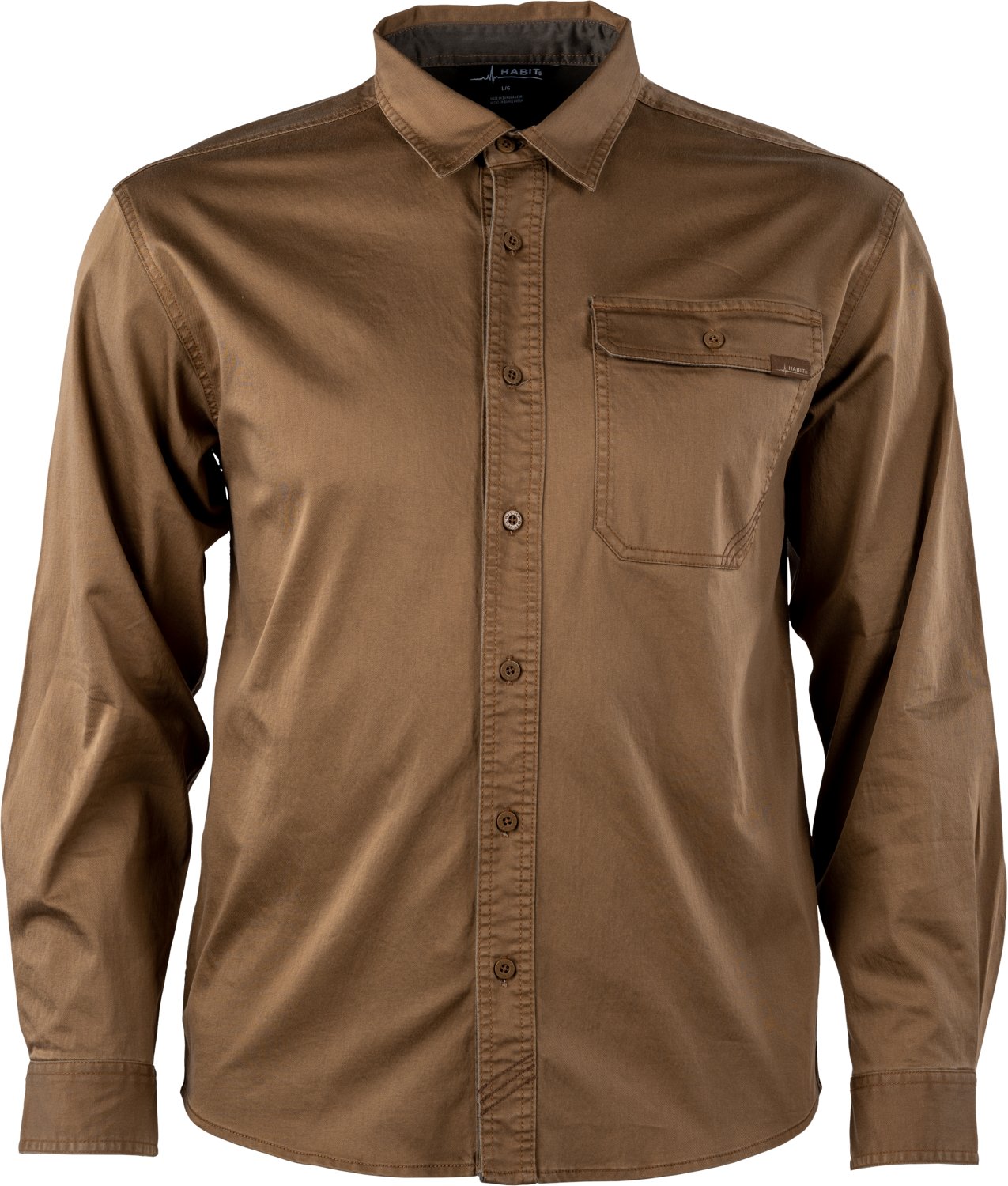 Habit Men's Garment Washed Woven Button Up Long Sleeve Shirt                                                                     - view number 4