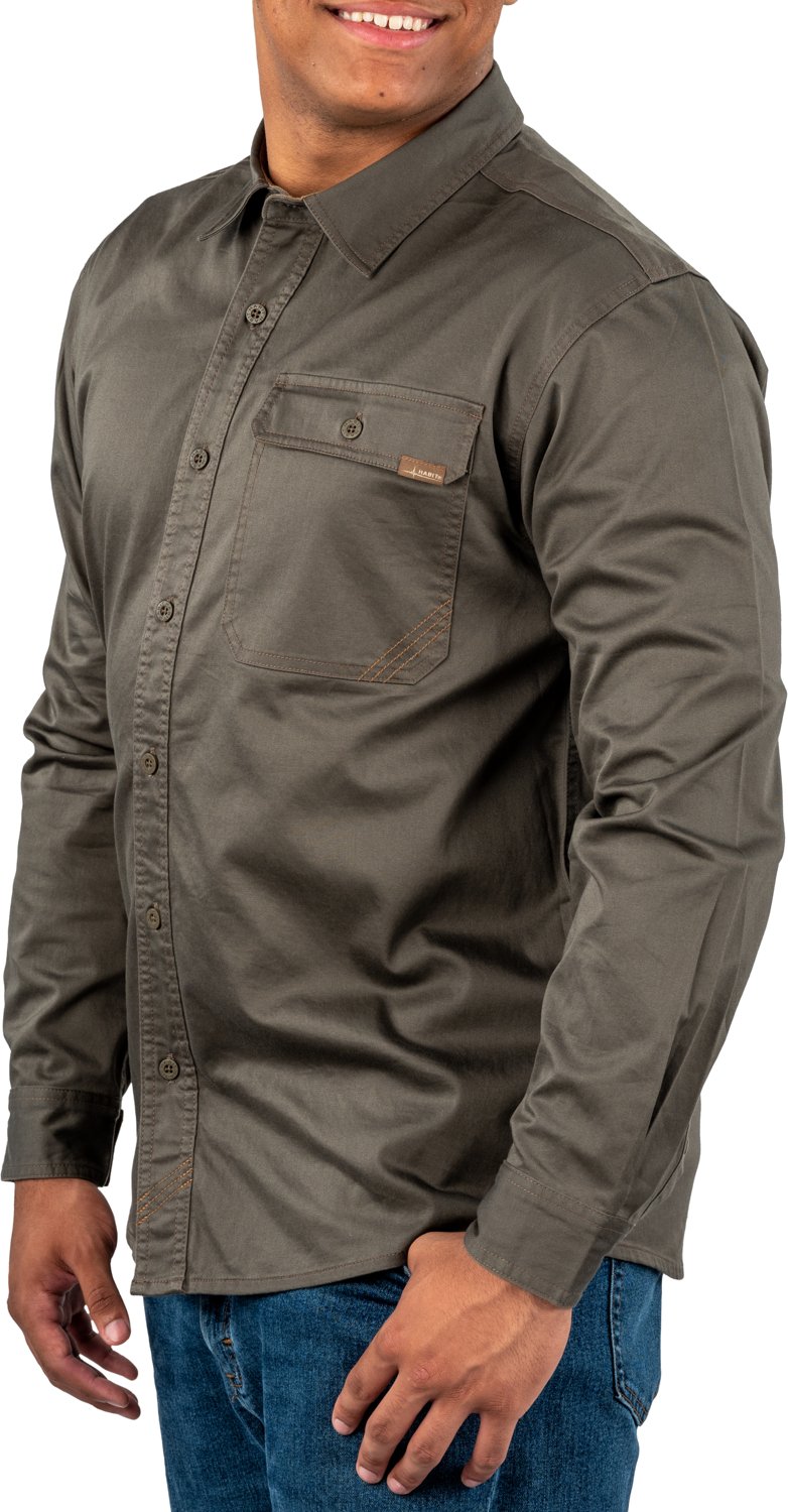 Habit Men's Garment Washed Woven Button Up Long Sleeve Shirt                                                                     - view number 2