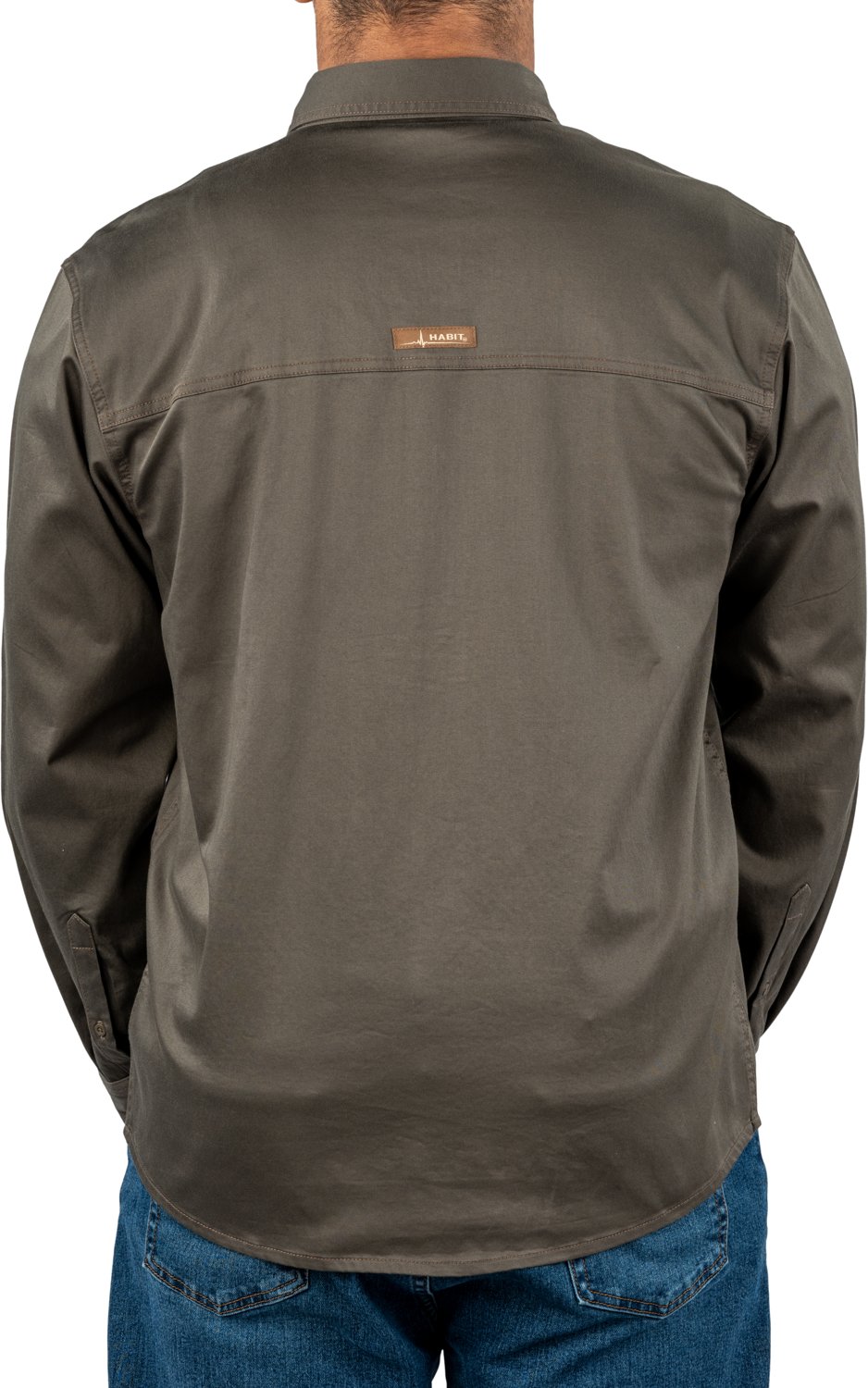 Habit Men's Garment Washed Woven Button Up Long Sleeve Shirt                                                                     - view number 3