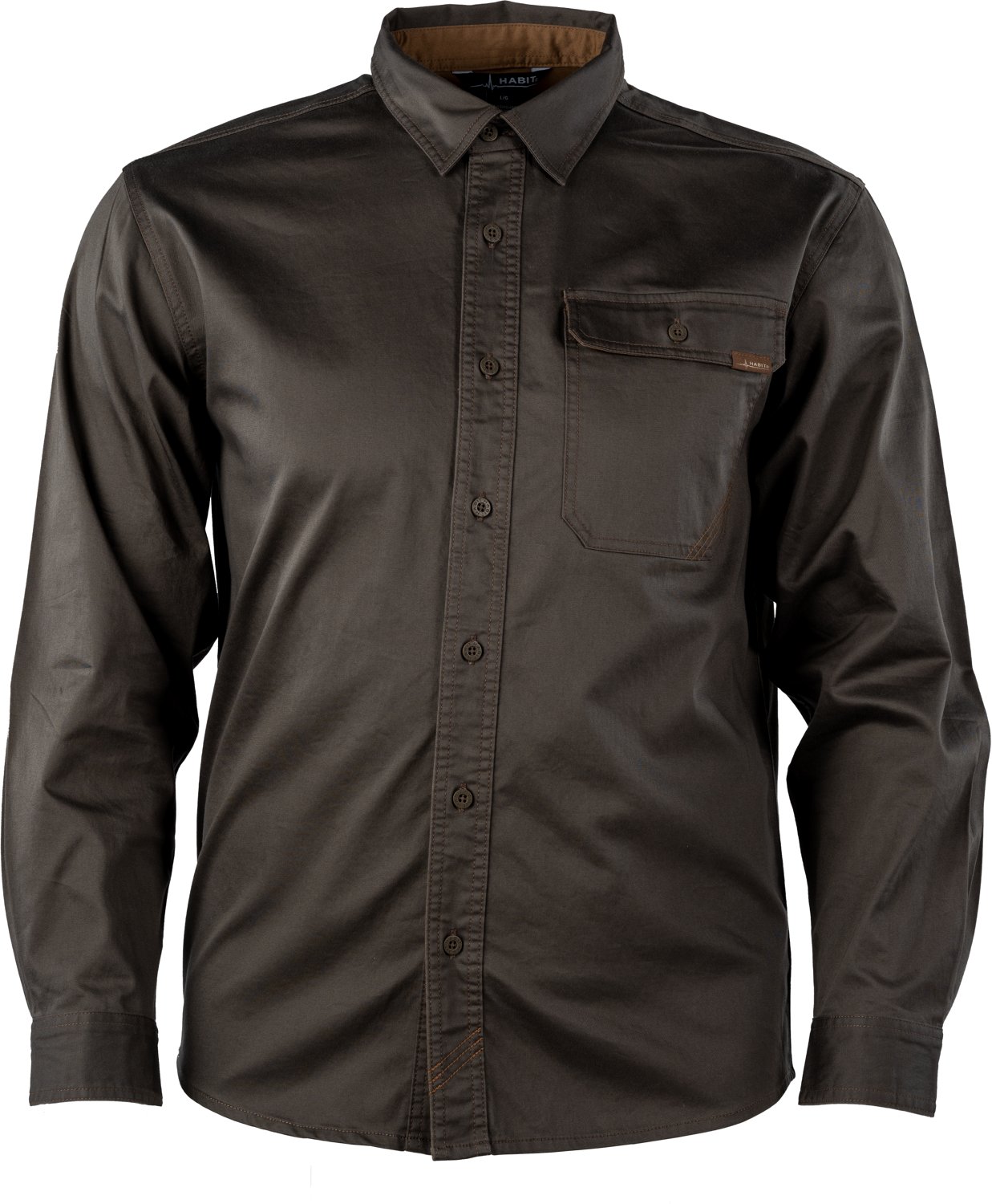 Habit Men's Garment Washed Woven Button Up Long Sleeve Shirt                                                                     - view number 4