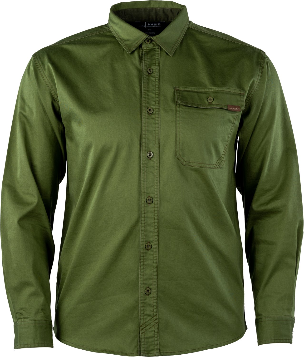 Habit Men's Garment Washed Woven Button Up Long Sleeve Shirt                                                                     - view number 4