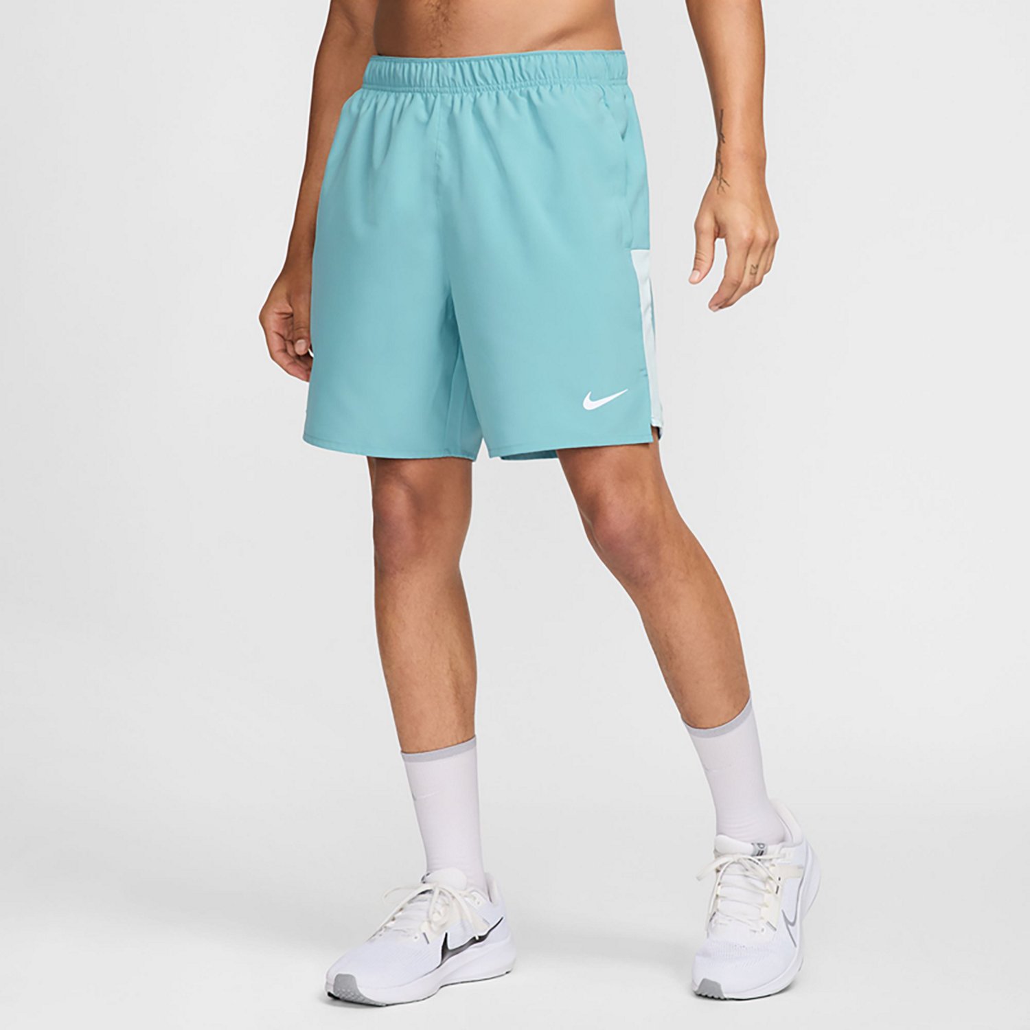 Nike Men s Dri FIT Challenger Brief Lined Running Shorts 7 in Academy