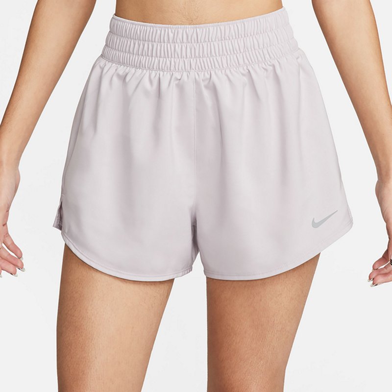 Nike Women's Dri-FIT One High-Rise 2-in-1 Shorts 3 in Platinum Violet, X-Small - Women's Athletic Performance Bottoms at Academy Sports