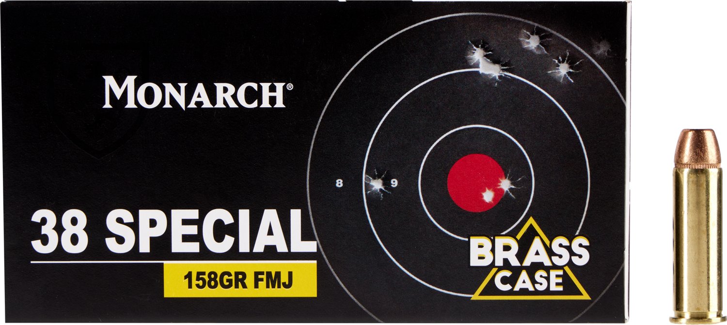 Monarch .38 Special 158-Grain Centerfire Pistol Ammunition - 50 Rounds