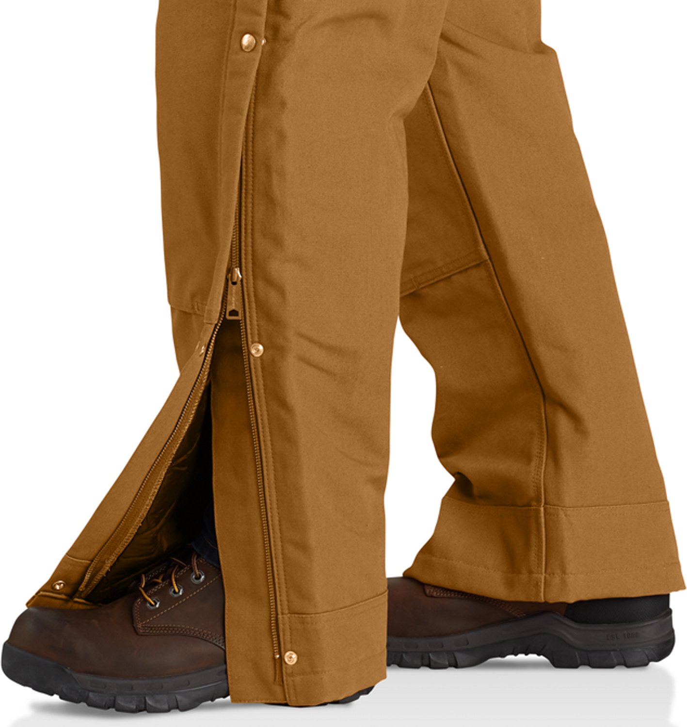 Carhartt Men's Duck Insulated Bib Overalls - view number 4