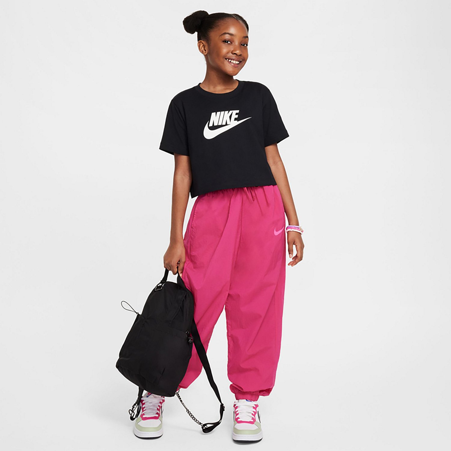 Nike Girls' Cropped Futura HBR T-shirt - view number 4