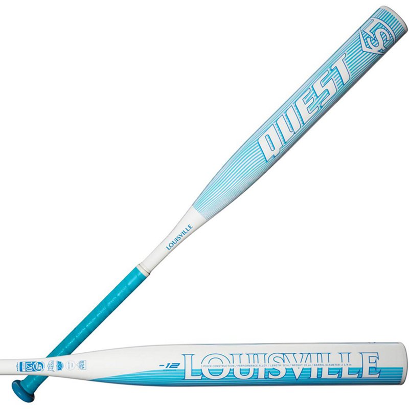 Wilson Louisville Slugger Quest Fastpitch Bat ( -12) Blue/White - Fastpitch Softball Bats at Academy Sports