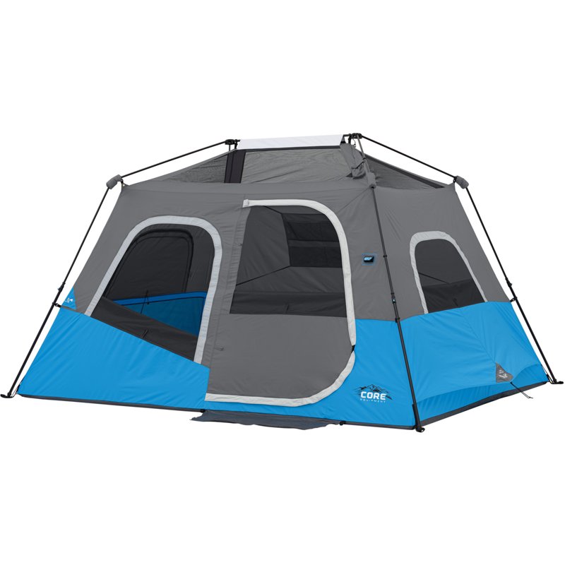 Photos - Tent CORE Equipment 6 Person Lighted Instant Cabin  Blue - Family/Large s at Academy Sports 40156