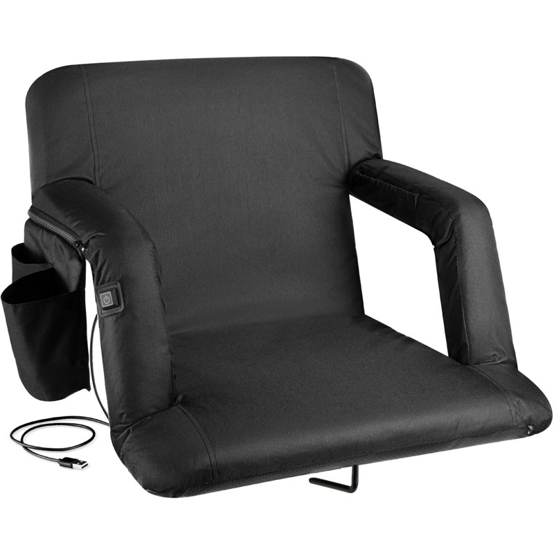 Alpcour Heated Reclining Stadium Seat Black - Football Equipment at Academy Sports