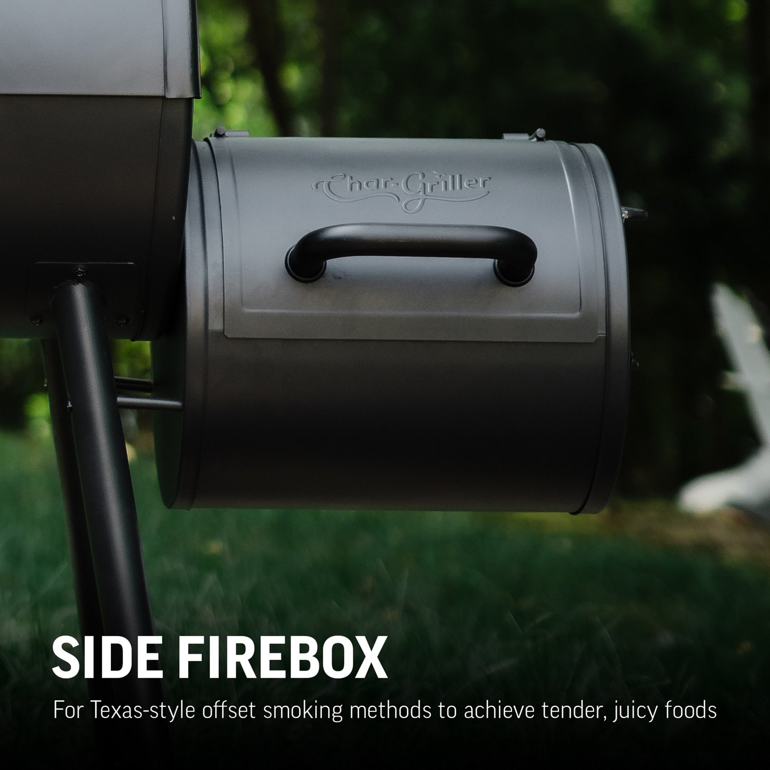 Char-Griller Smokin Pro Barrel Charcoal Grill and Offset Smoker - view number 4