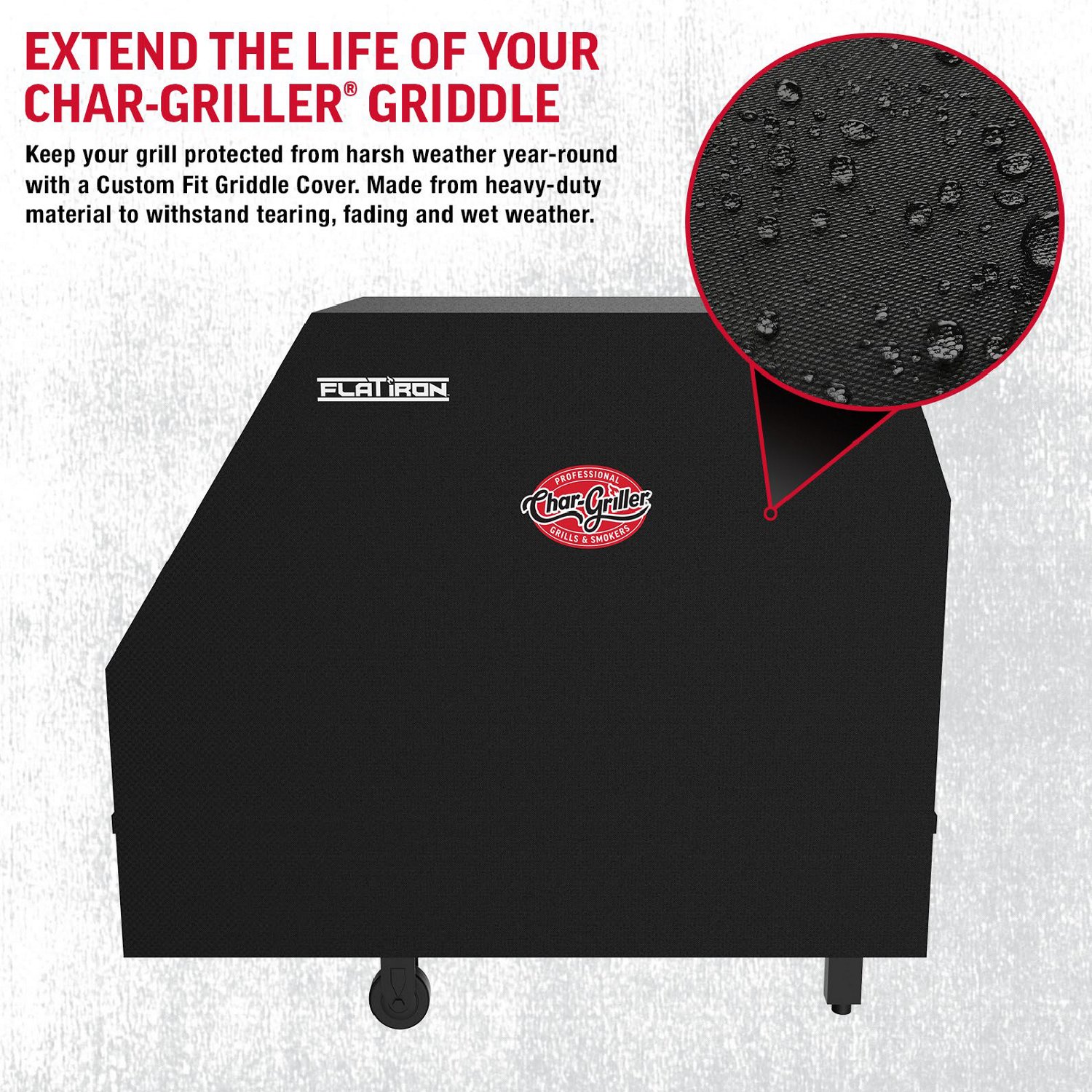 Char-Griller 3-Burner Flat Iron Gas Griddle Cover - view number 3