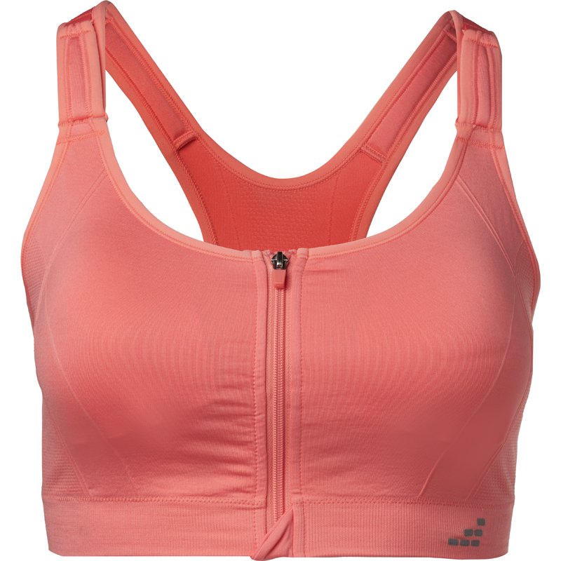 BCG Women's SMLS Zip Front Low Support Plus Size Sports Bra Shell Pink, 2X - Women's Workout Bras at Academy Sports
