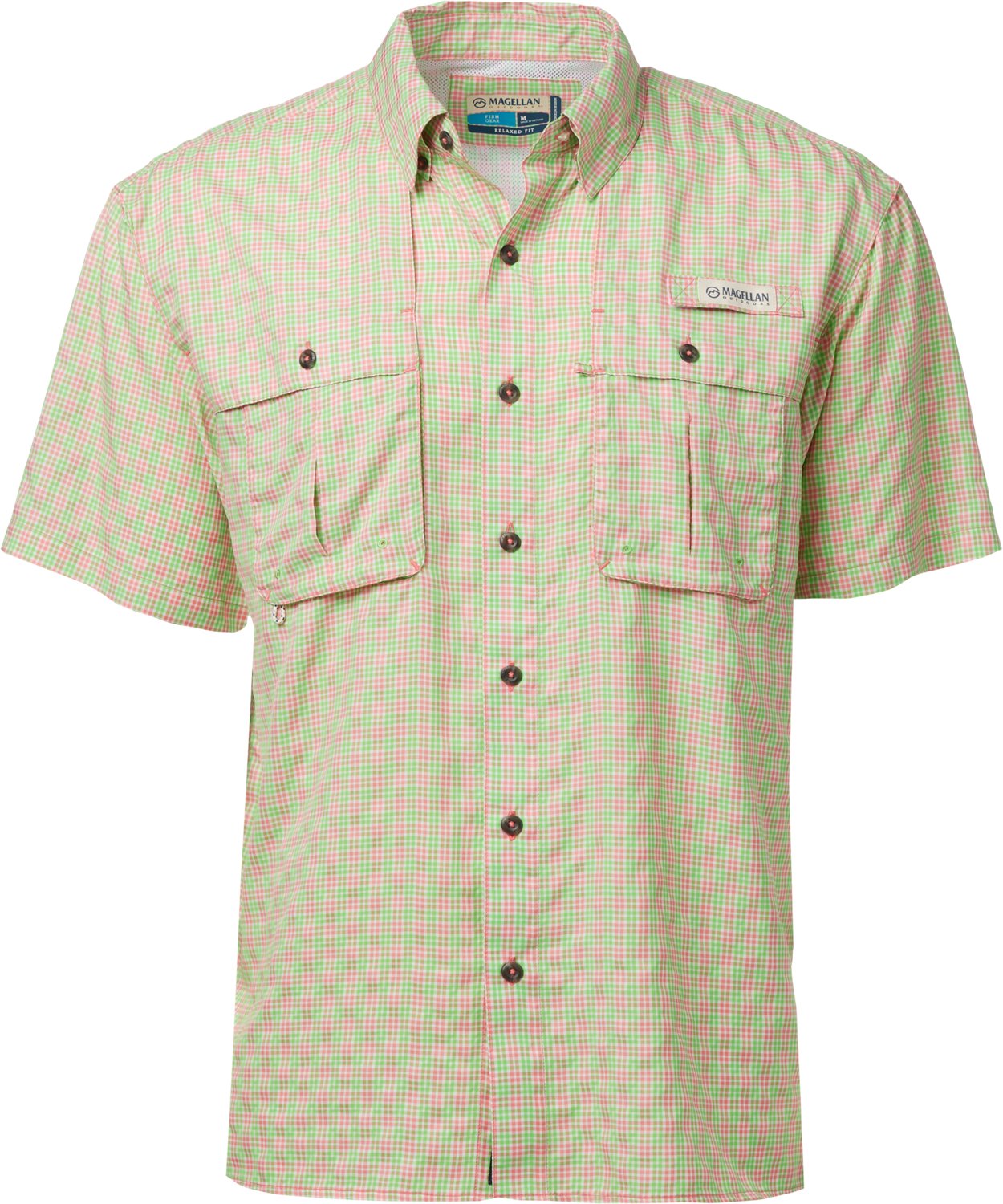 Magellan Outdoors Men's Arkansas Pass Grid Plaid Button-Down Shirt                                                               - view number 1