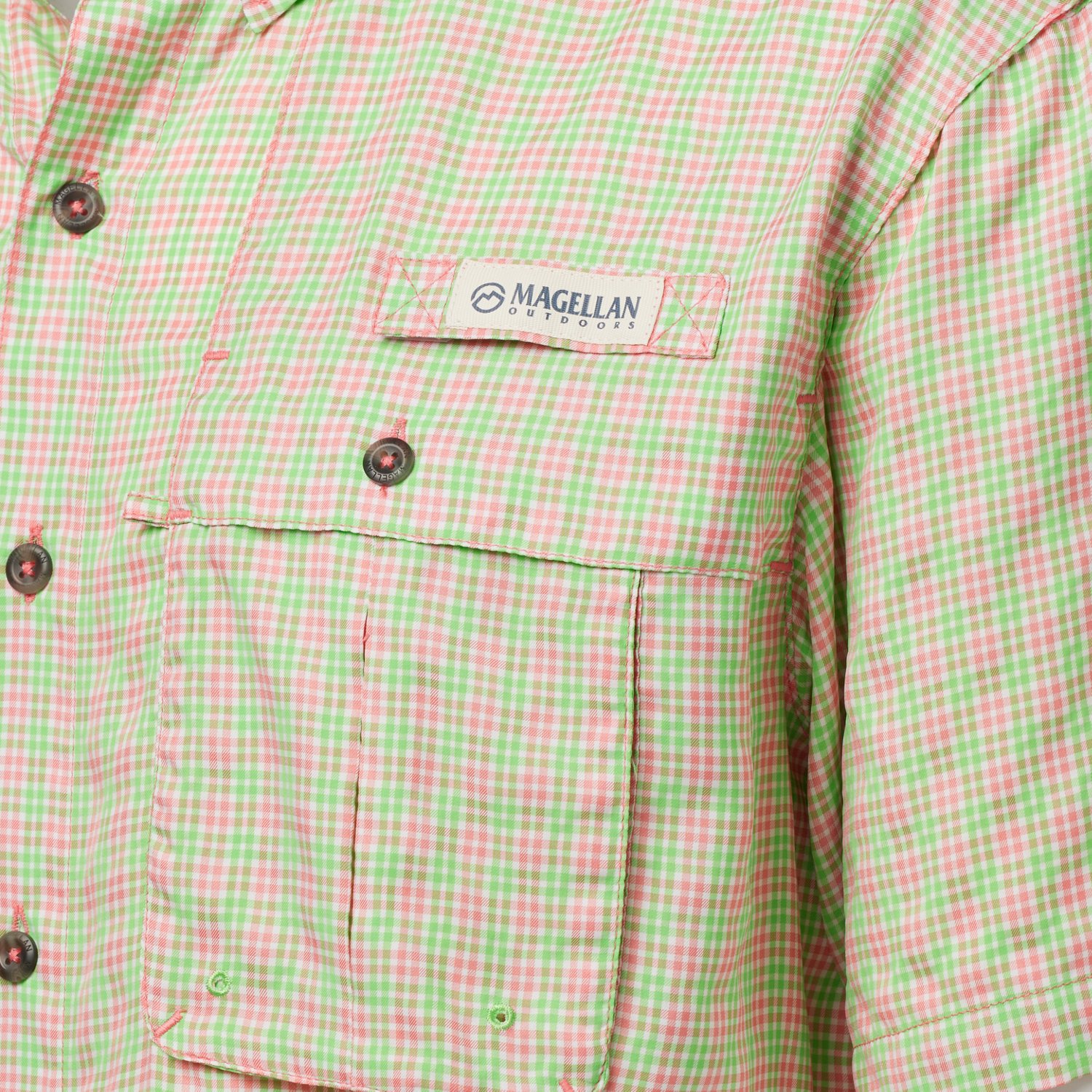 Magellan Outdoors Men's Arkansas Pass Grid Plaid Button-Down Shirt                                                               - view number 3
