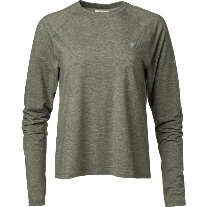 Columbia Sportswear Women's PFG Uncharted Knit Long Sleeve Shirt Cypress Heather, X-Small - Women's Fishing Tops at Academy Sports