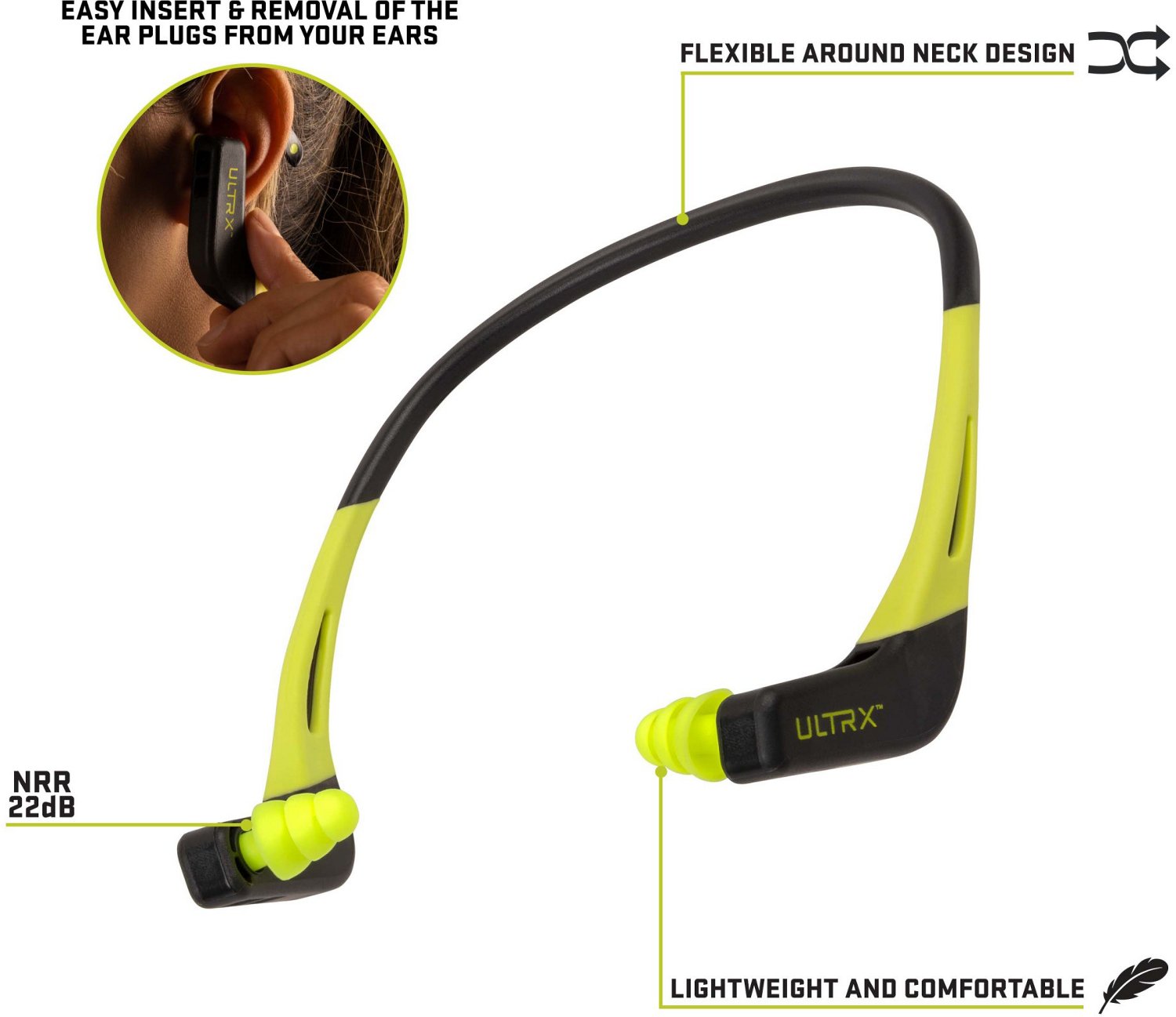 Allen Company ULTRX Banded Ear Plugs                                                                                             - view number 3