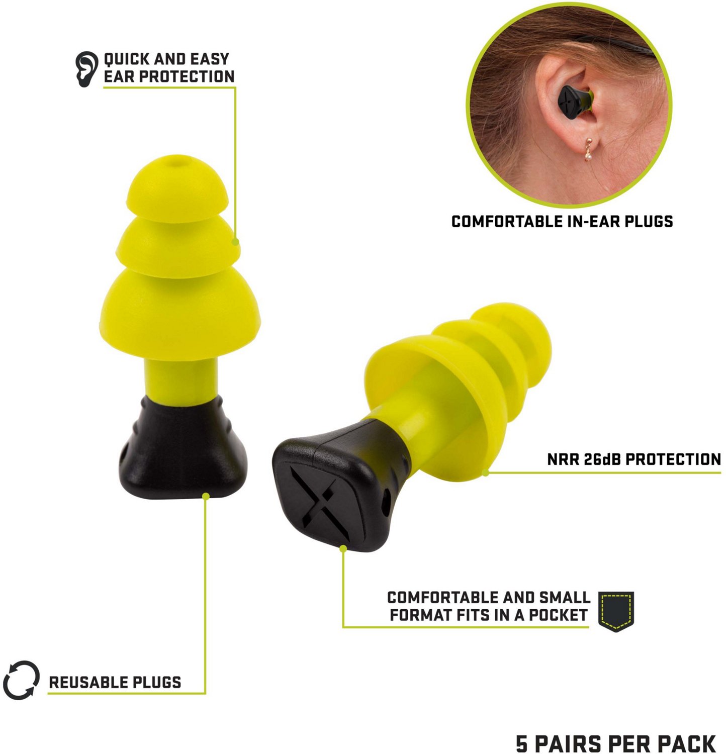 Allen Company ULTRX Silicone Ear Plugs 5-Pack - view number 2