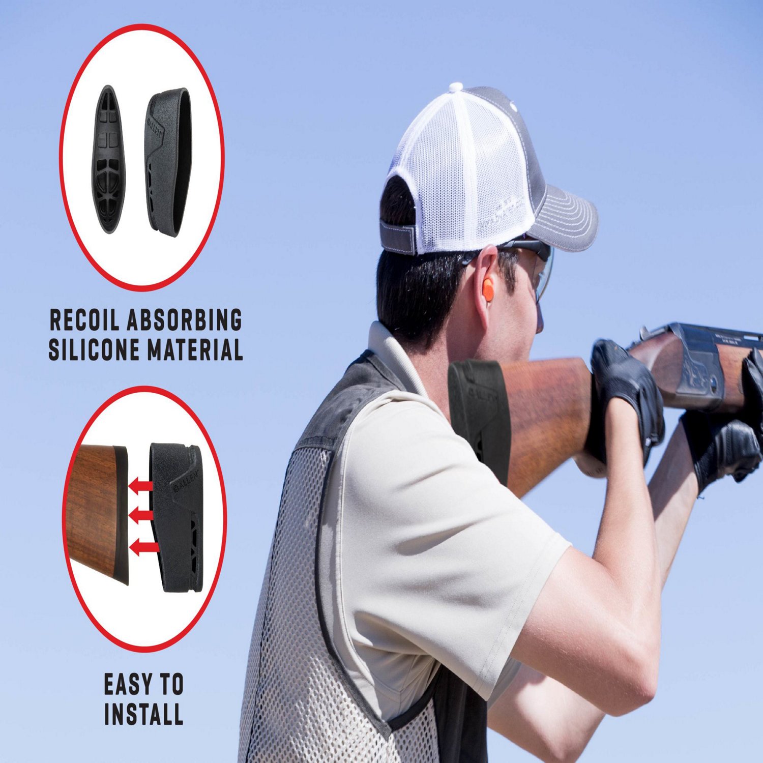 Allen Company Recoil Eraser II Slip-on Recoil Pad