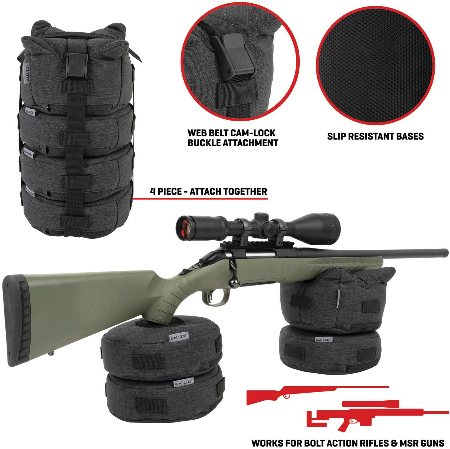 Allen Company Eliminator Stacker Shooting Bags - view number 3