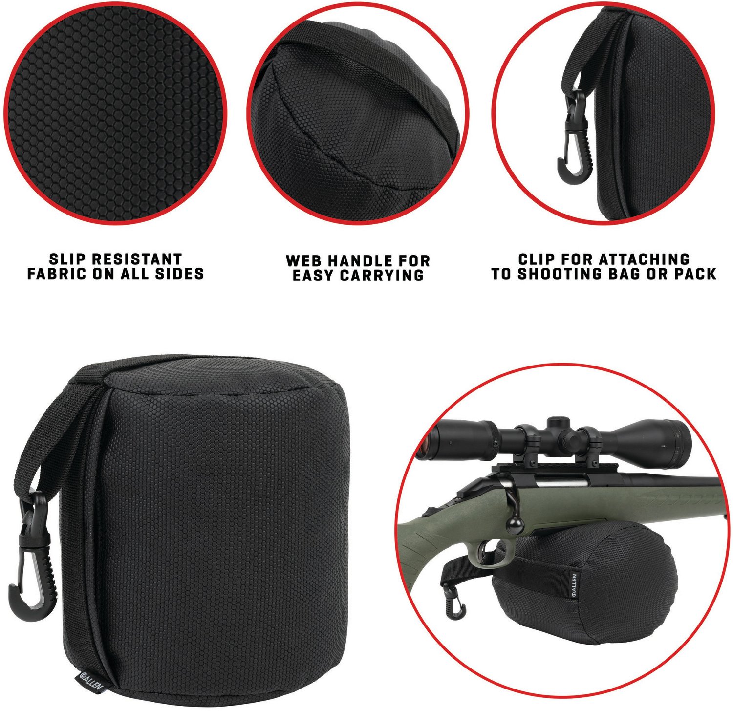 Allen Company Eliminator Cylinder Front Shooting Bag - view number 3