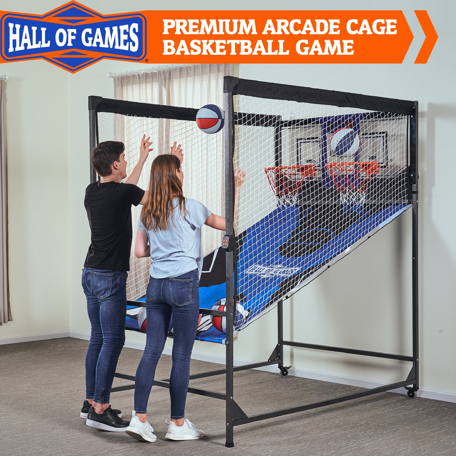Hall of Games Indoor Steel Frame Arcade Basketball Game                                                                          - view number 8