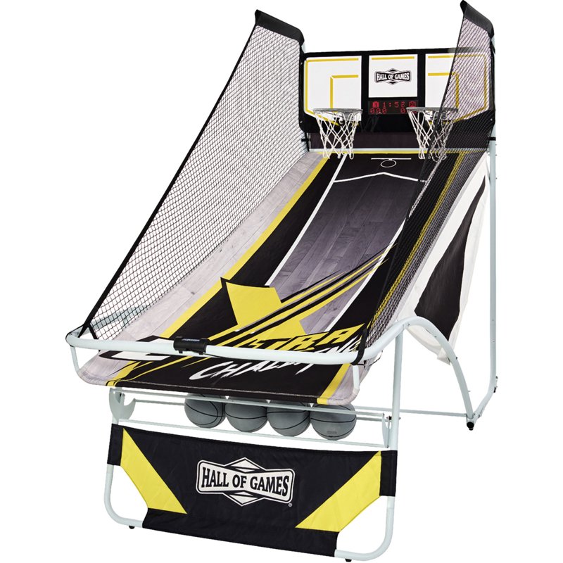 Photos - Pool Table Hall of Games Indoor Steel Frame EZ-Fold 92 in Arcade Basketball Game Blac