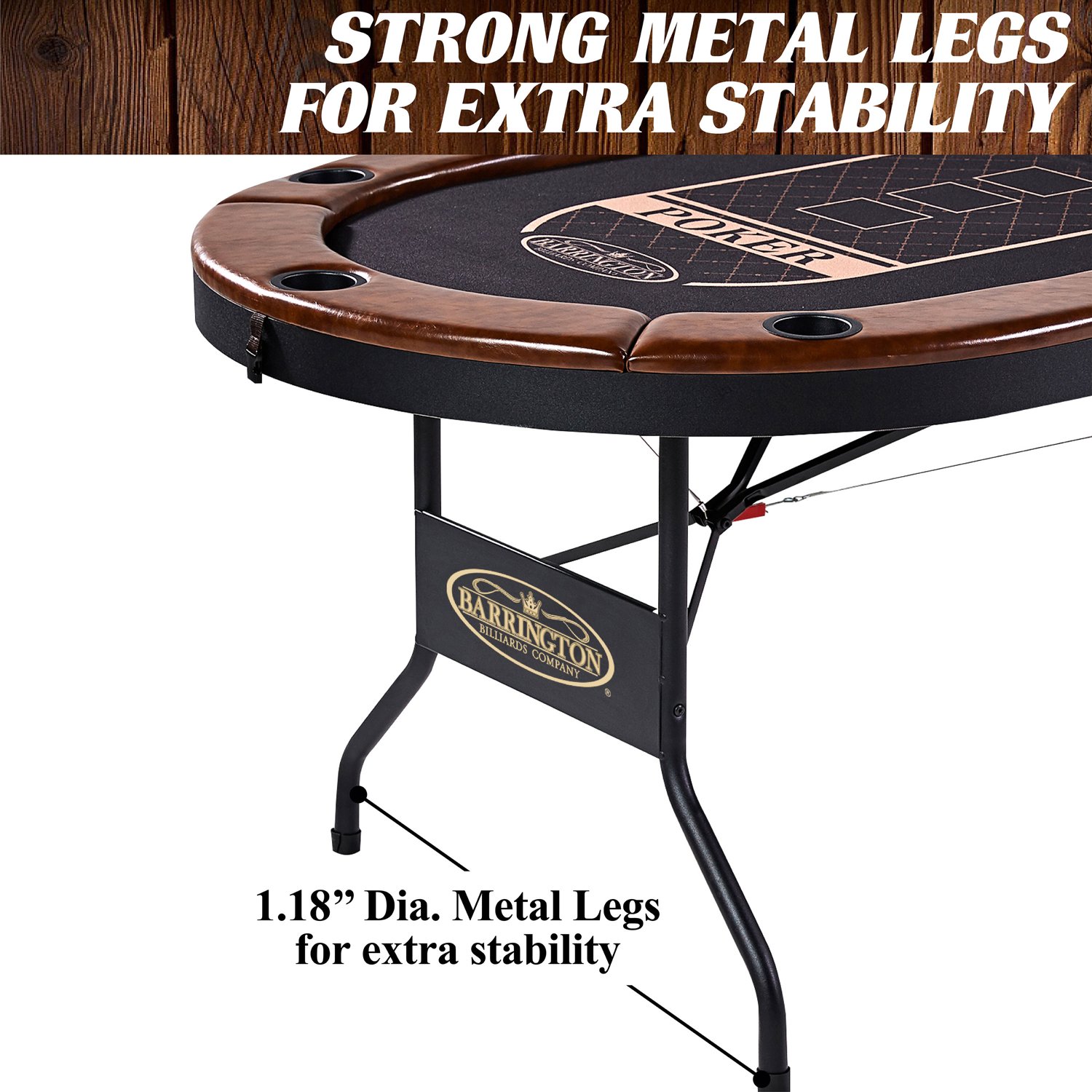 Barrington Charleston 84 in Folding Poker Table