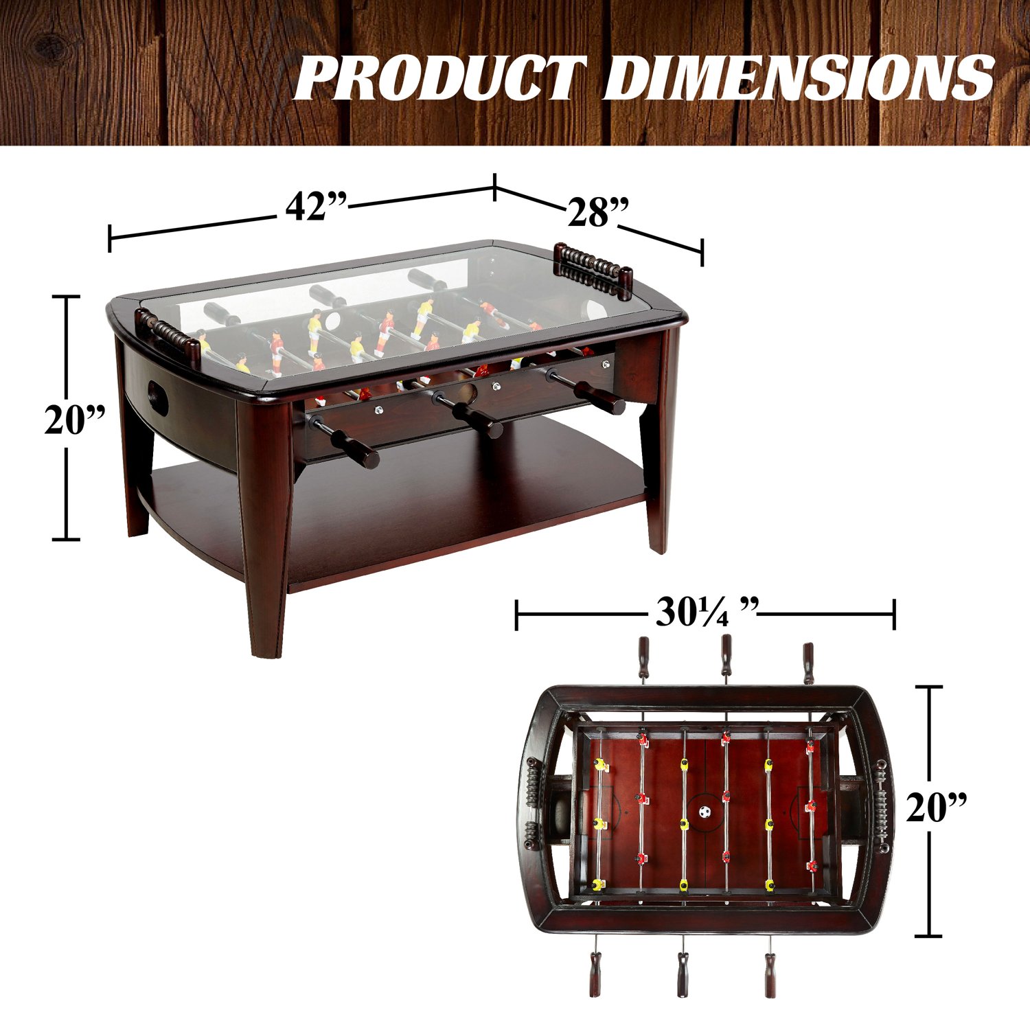 Barrington Urban 3.5 ft Foosball Coffee Table - view number 2