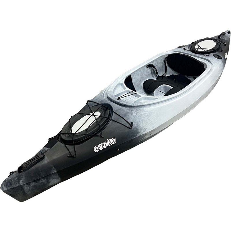 Evoke Trophy 126 10 ft 5 in Sit In Kayak Black/Grey - Canoes/Kayaks/Sm Boats at Academy Sports