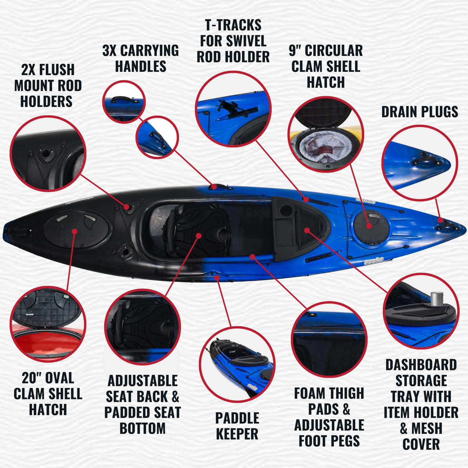 Evoke Algonquin 120 12 ft 3 in Sit In Kayak                                                                                      - view number 3