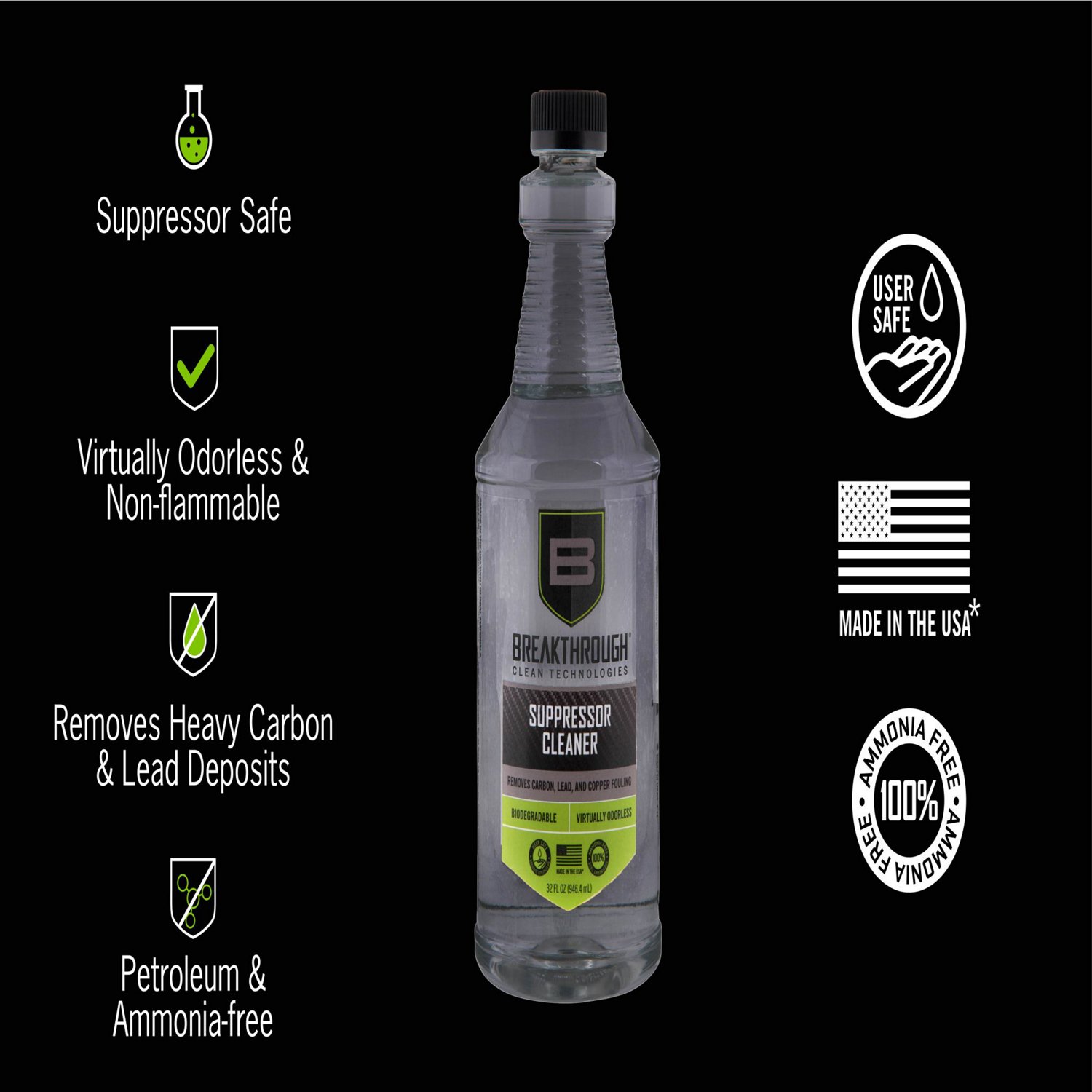 Breakthrough Clean Technologies 32 oz Suppressor Cleaner                                                                         - view number 7