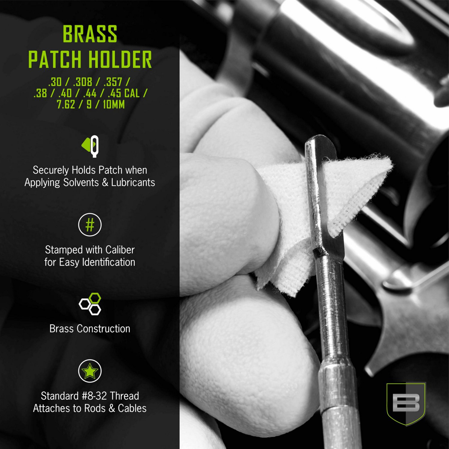 Breakthrough Clean Technologies .30, .308 Caliber and 7.62mm Brass Patch Holder                                                  - view number 3