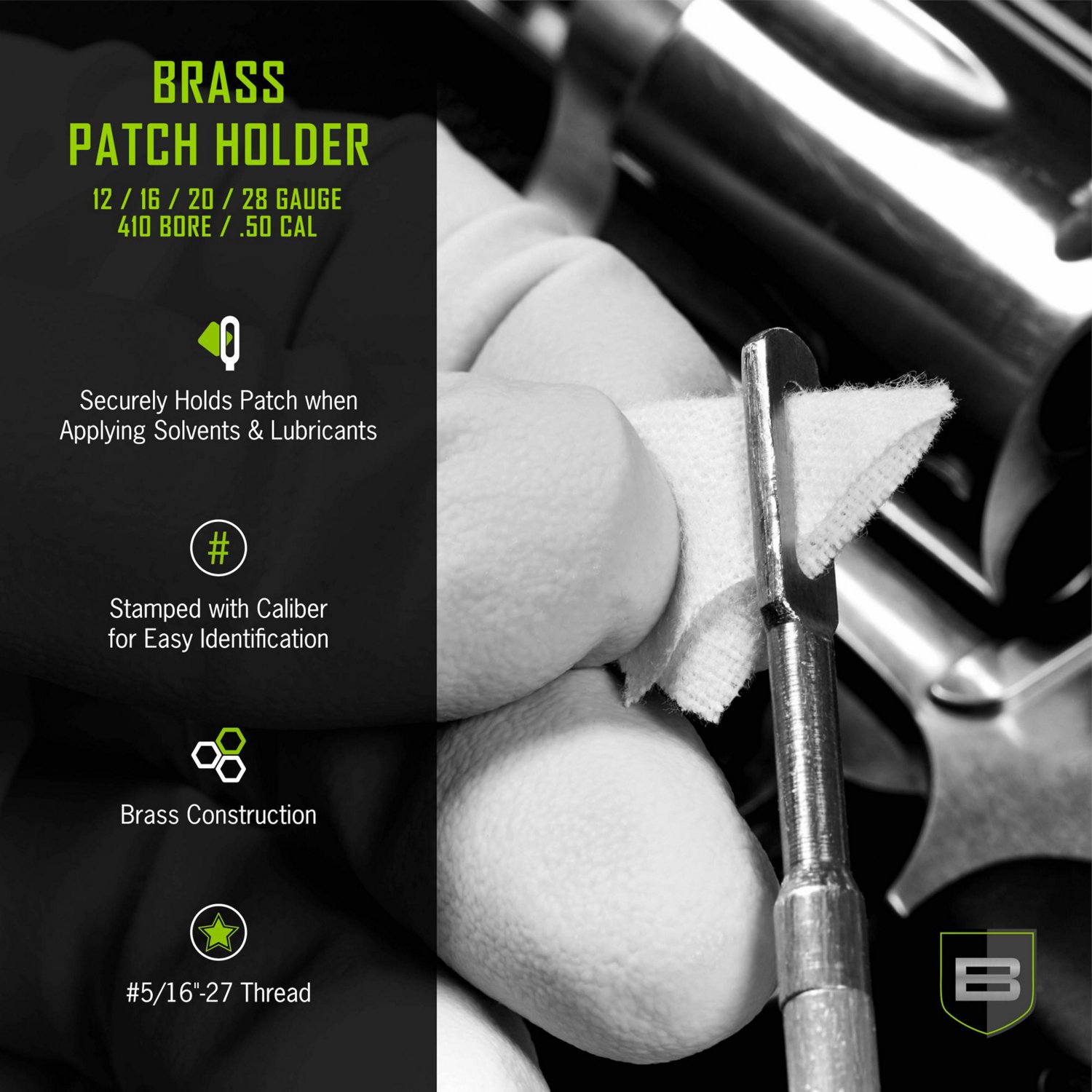 Breakthrough Clean Technologies 12 Gauge Brass Patch Holder                                                                      - view number 4