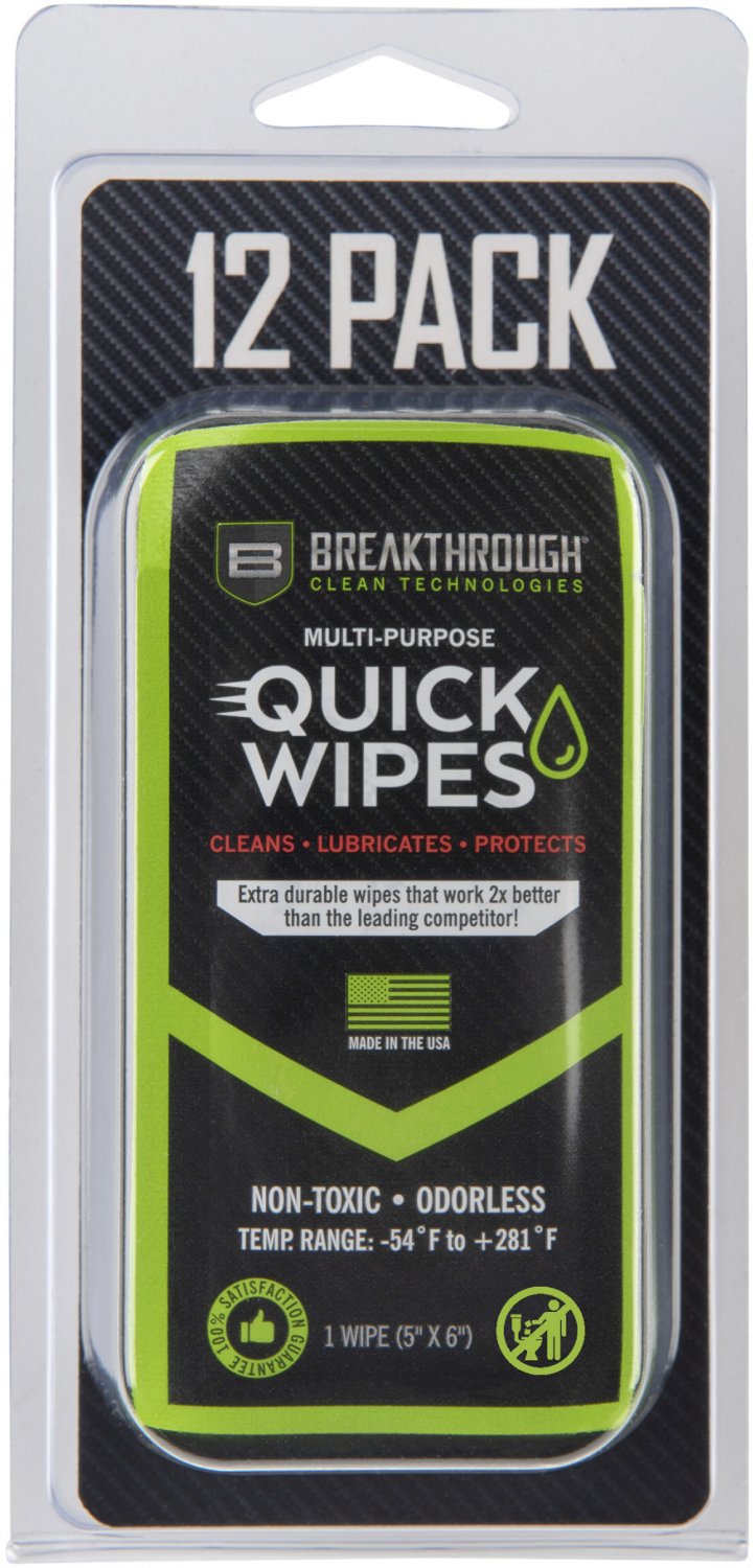 Breakthrough Clean Technologies 5 in x 6 in Multi-Purpose CLP Quick Wipes 12-Pack