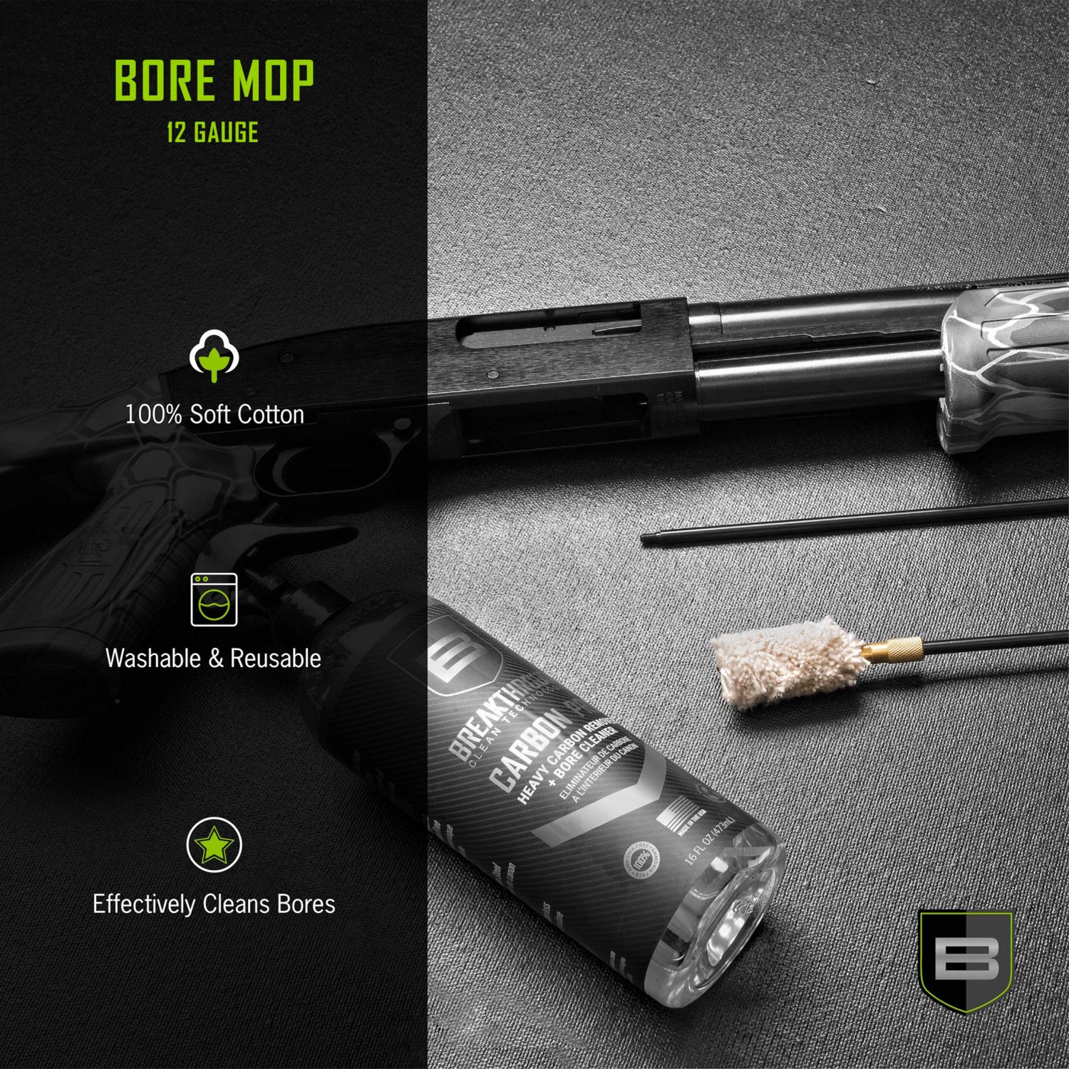 Breakthrough Clean Technologies 12-Gauge Bore Mop Cleaning Swabs                                                                 - view number 4