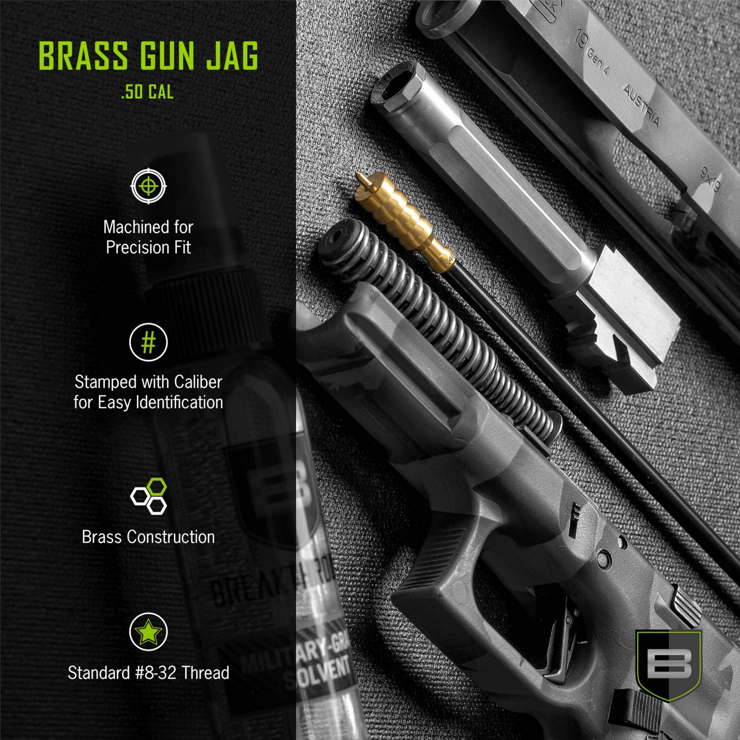 Breakthrough Clean Technologies .50 Caliber Brass Jag                                                                            - view number 2