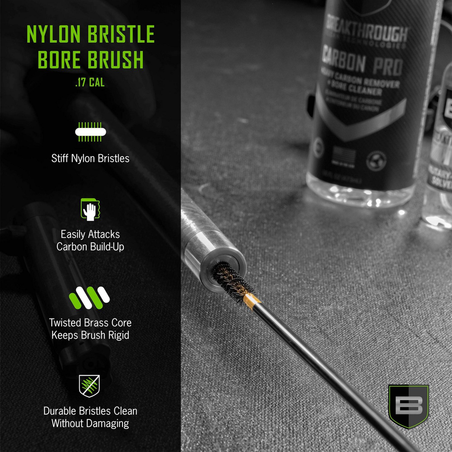 Breakthrough Clean Technologies .17 Caliber Nylon Bristle Bore Brush                                                             - view number 4