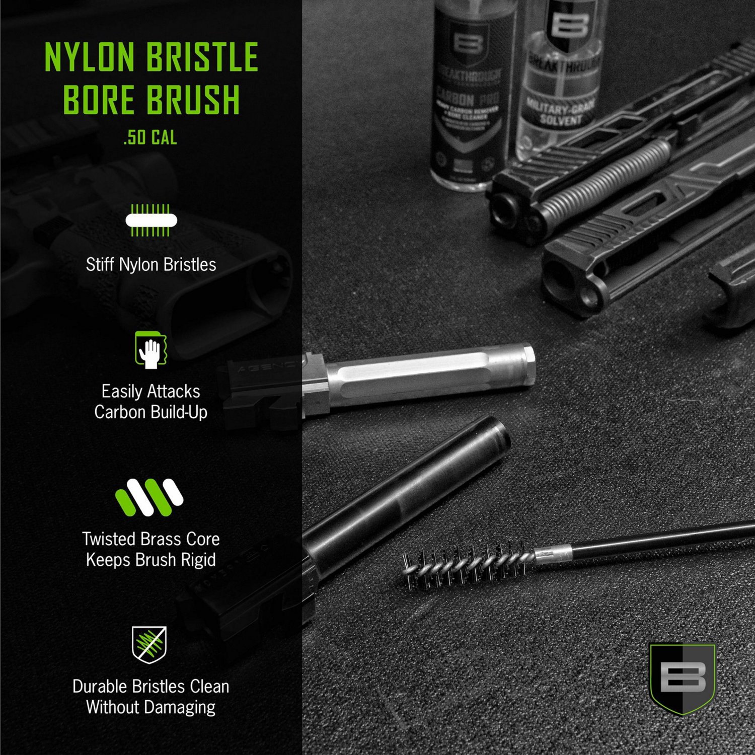Breakthrough Clean Technologies .50 Caliber Nylon Bristle Bore Brush                                                             - view number 4